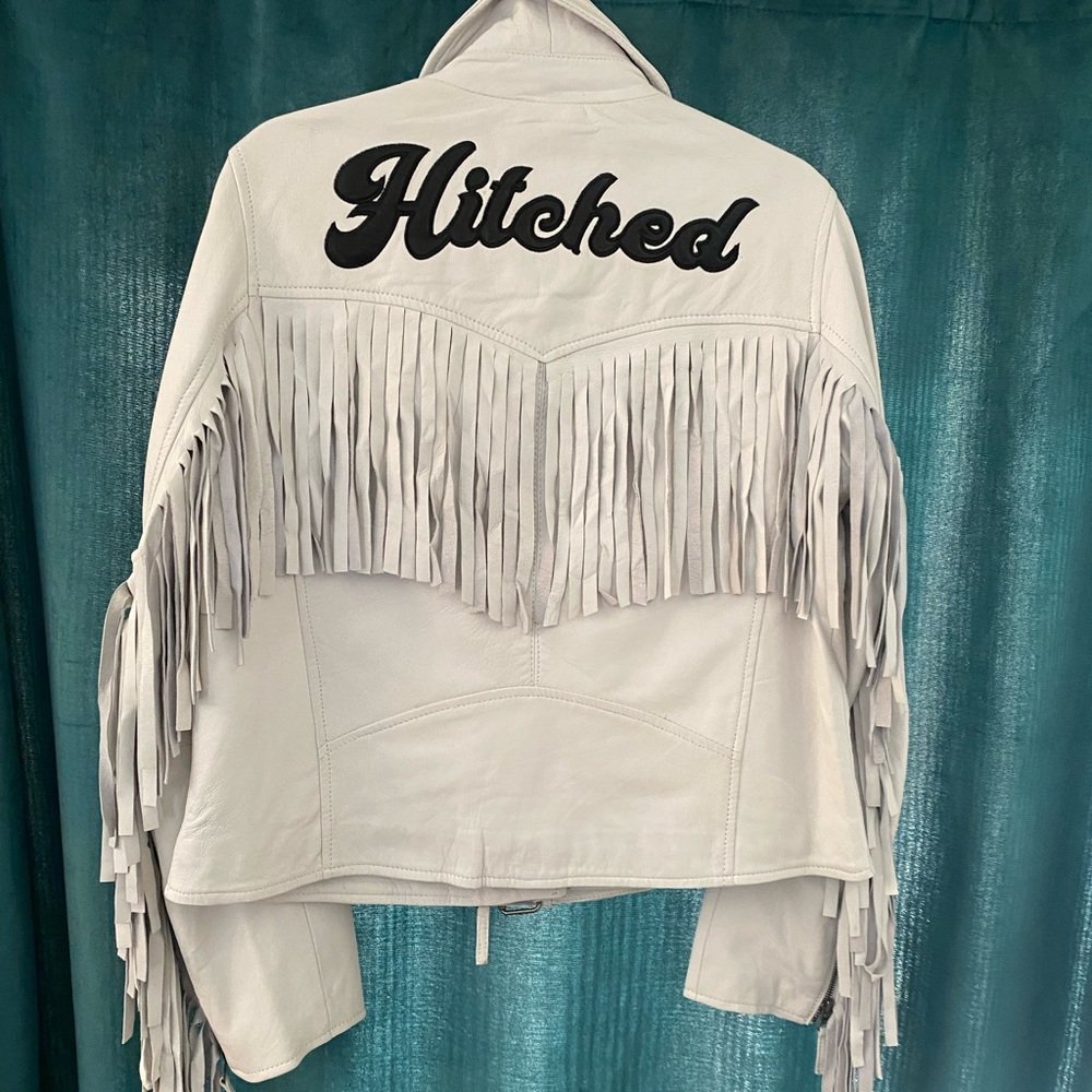 HITCHED White Leather Jacket